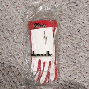 Vintage Red and White Gloves by Dawnelle